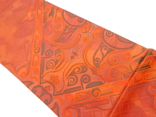 ふくれ織モダン柄模様織出し袋帯